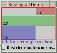 Three components with mixed X alignments and no maximum size